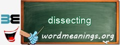 WordMeaning blackboard for dissecting